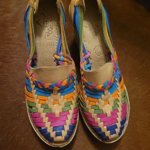 Women solei ethnic Mexican shoes
